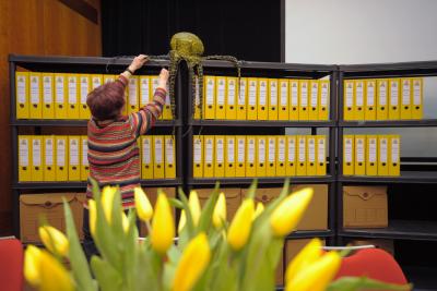 62 Aktenordner mit Vollmachten f&uuml;r die Sammelklage gegen ELENA